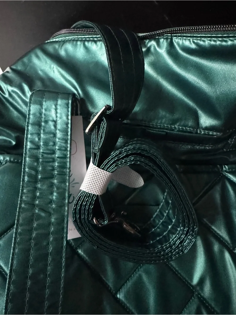 lug Quilted Metallic Emerald Green Backpack